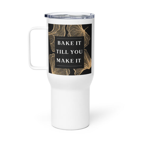 Travel mug with a handle