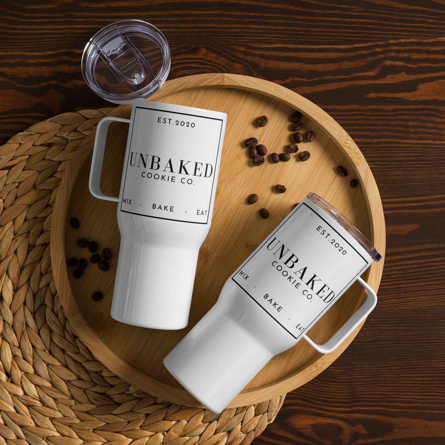 Travel mug with a handle - Unbaked Cookie Co.
