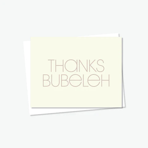 Thanks Bubeleh (Sweety) Card