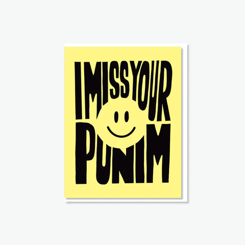 I Miss Your Punim (Face) Card